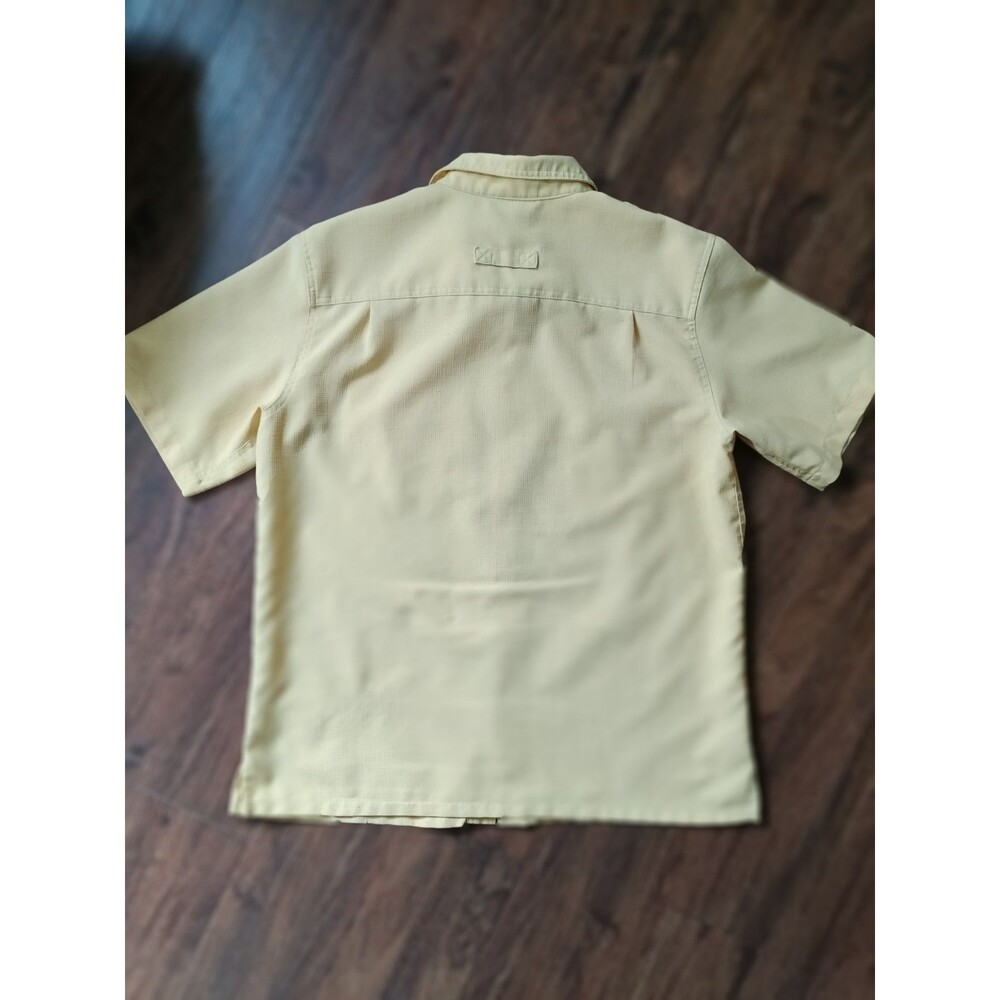 John Blair Men's Safari Outdoors Cargo Button Up Shirt Cream/Tan  Check Size (L) - Picture 3 of 9